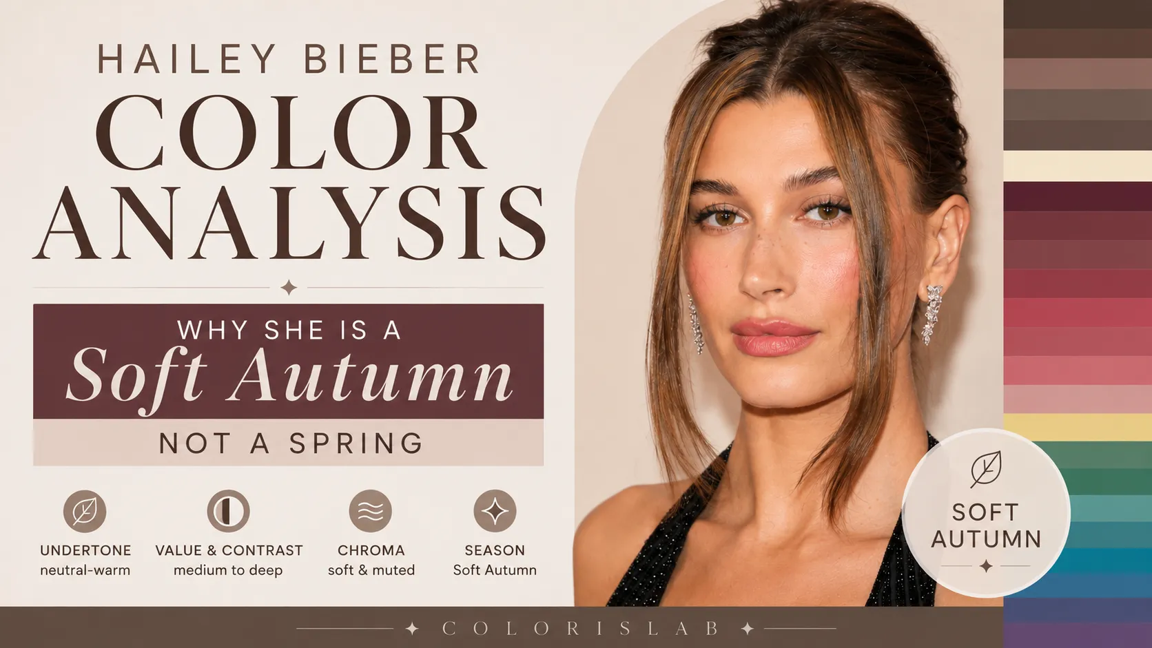 Hailey Bieber Color Analysis: Why Hailey Bieber Is a Soft Autumn, Not a Spring
